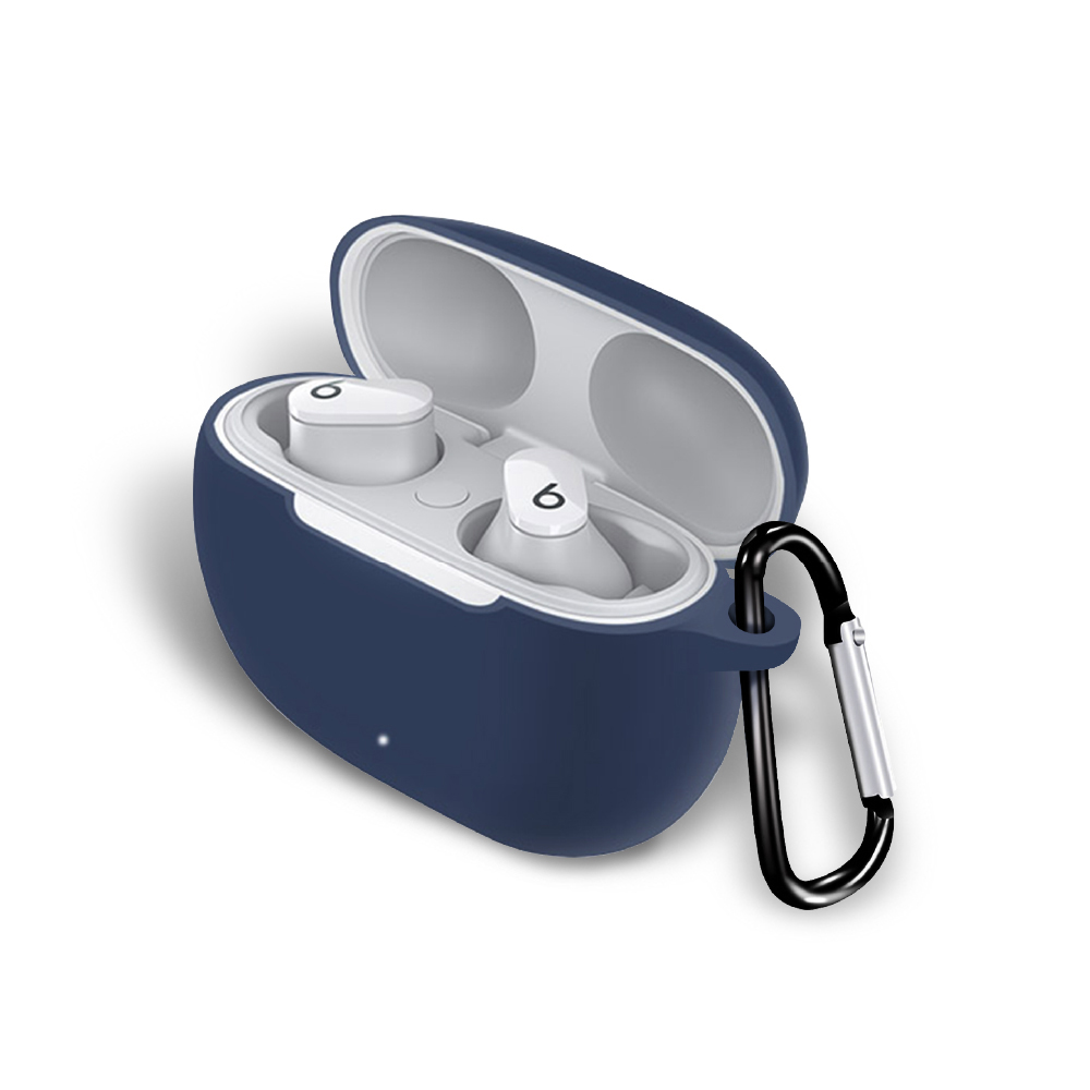 Beats【Timo】 Studio Buds 藍牙耳機專用 矽膠保護套(附扣環)-午夜藍